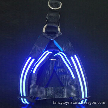 LED double optical fiber flashing chest harness